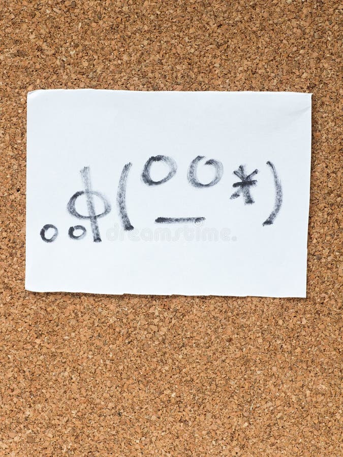 The series of Japanese emoticons called Kaomoji, learning stock photo