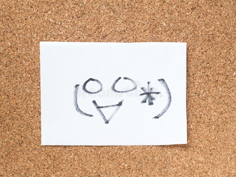 The series of Japanese emoticons called Kaomoji, smiling royalty free stock image