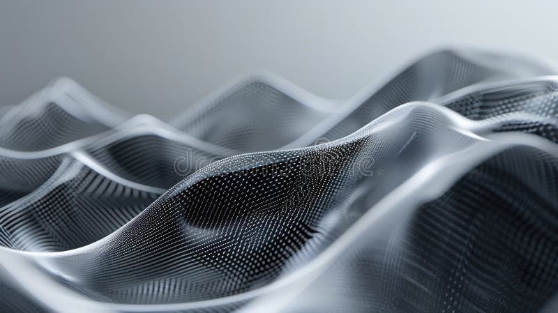 A series of waves in a grayish color stock illustration