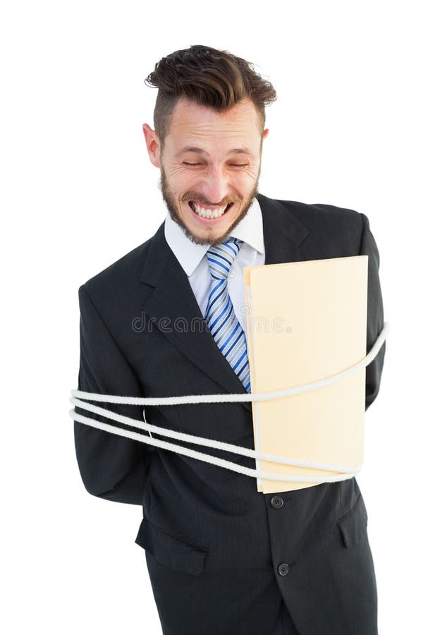 Serious Businessman Tied Up Work Stock Photos Free & RoyaltyFree