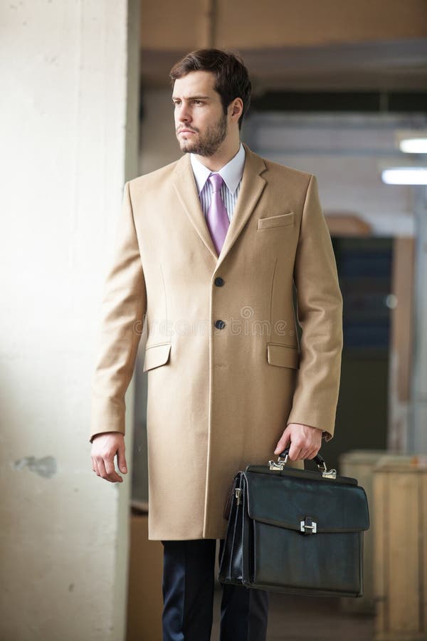 Serious and Elegant Business Man Walking Away Stock Image - Image of ...