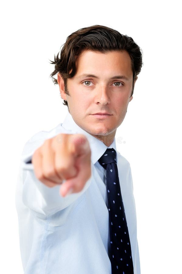 Businessman With Straight Face Stock Photo - Image of face, studio ...