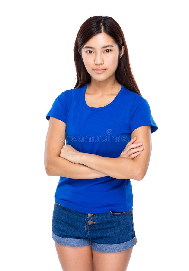 Serious woman royalty free stock image