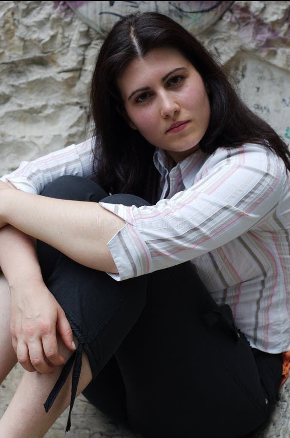 Serious woman young στοκ φωτογραφία με δικαίωμα ελεύθερης χρήσης