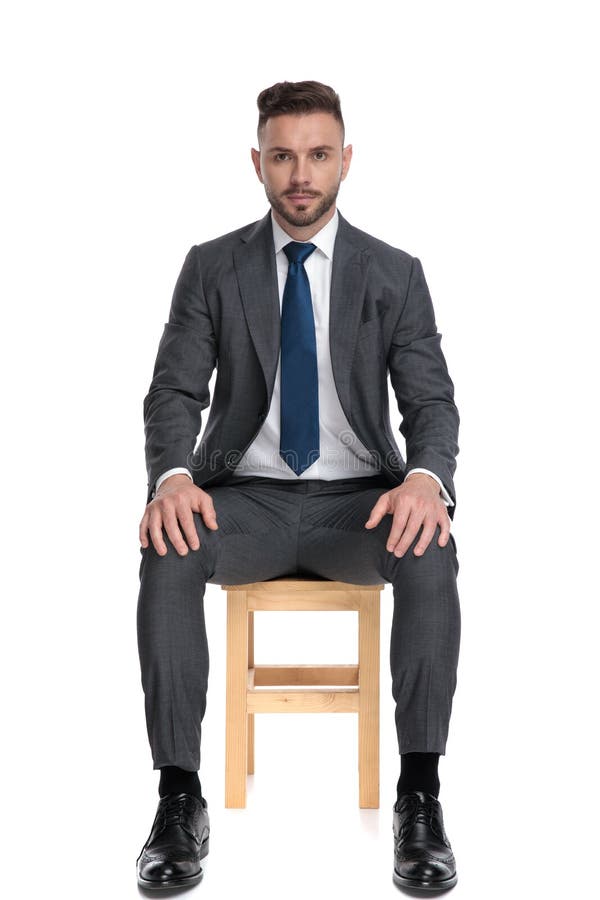Businessman on Knees and Arms Stock Image - Image of knee, professional ...