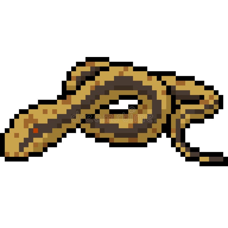 Pixel de 8 bits de cobra animal pixel para ativos de jogos e