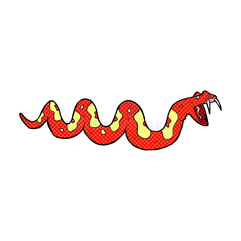 Cobra venenosa dos desenhos animados com bolha de fala imagem