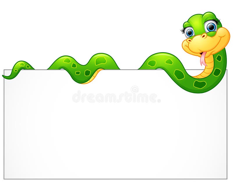 Bonita Cobrinha Verde. Clipart De Stock, Royalty-Free