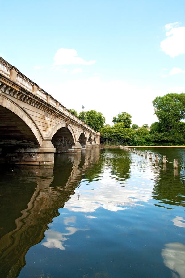 Serpentine Bridge in Hyde Park royalty free stock photography