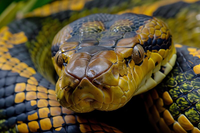 Muscular Anaconda snake. Wildlife reptile amazon. Generate Ai AI generated. Muscular Anaconda snake. Wildlife reptile amazon. Generate Ai AI generated