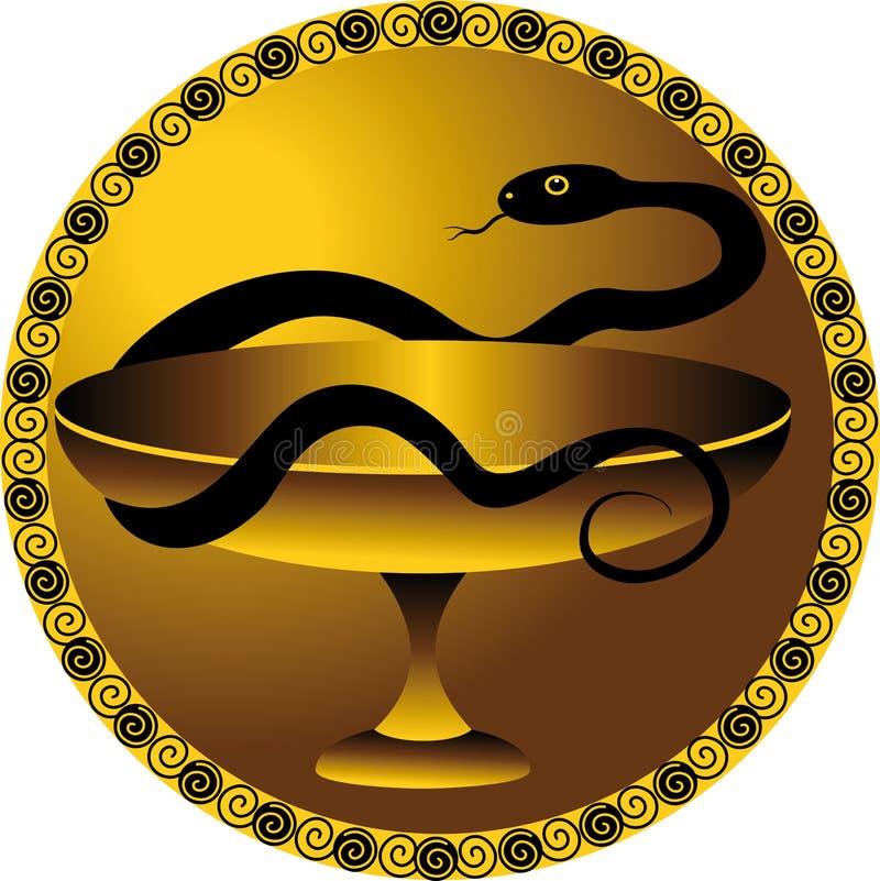 Serpiente - un símbolo del médico stock de ilustración Serpiente - un símbolo del médico stock de ilustración