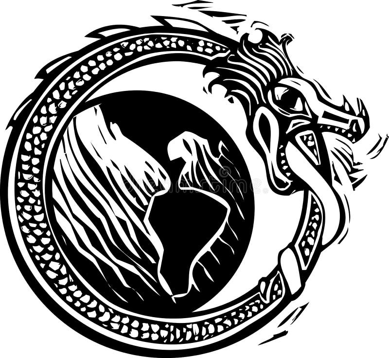 Escudo Vikingo Serpiente de Midgard Madera