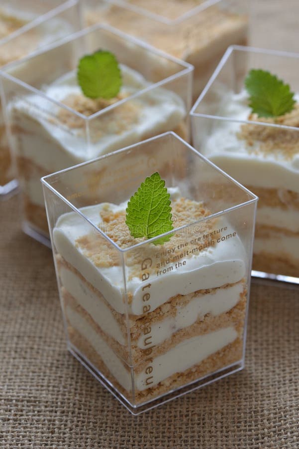 Cream Serradura pudding stock image