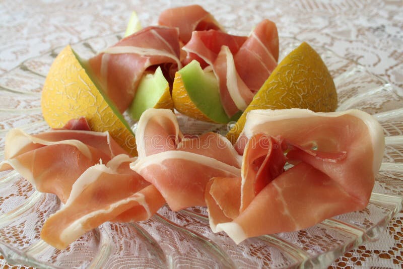 Serrano Ham and Galia Melon Stock Photo Image of melon, green 50849268