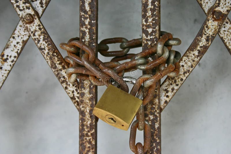 Serratura del cancello fotografia stock