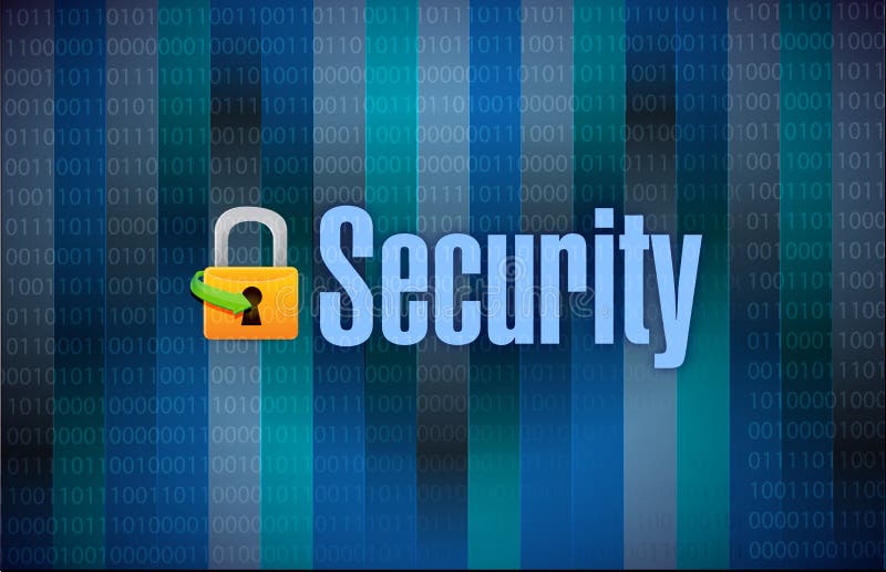 Serratura e fondo scuro binario di sicurezza royalty illustrazione gratis