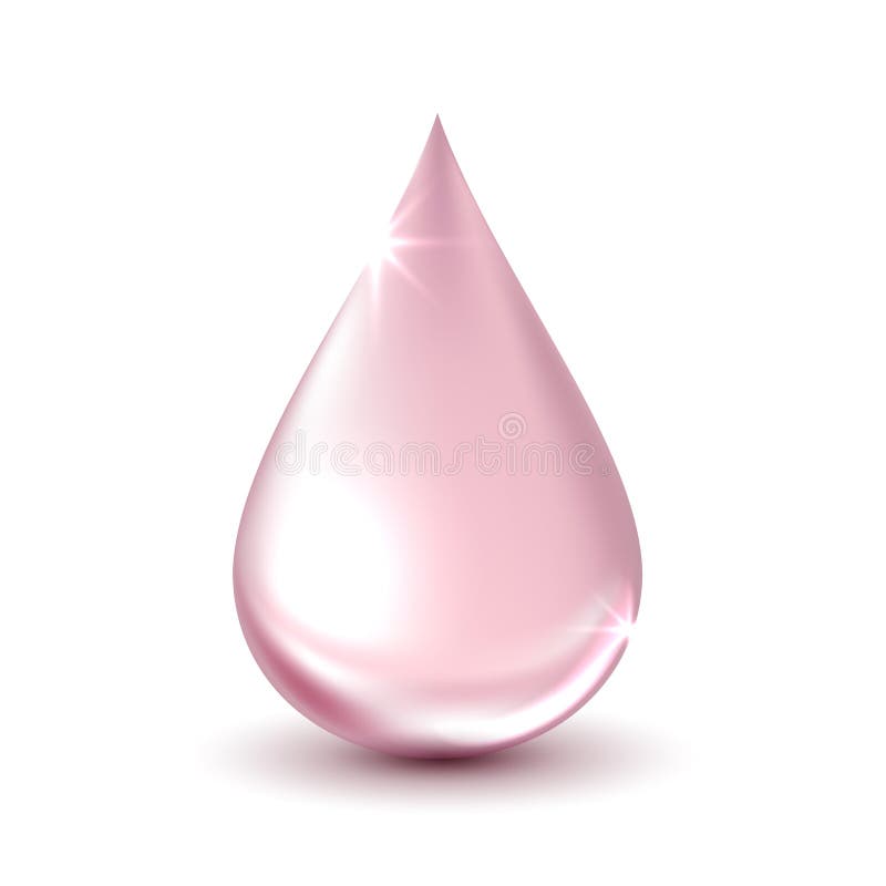 Serumstruktur Wasser absinken auf weißem Hintergrund. Vitamine Kollagenserum für Kosmetika. Medizinwissenschaftliche Konzepte stock abbildung