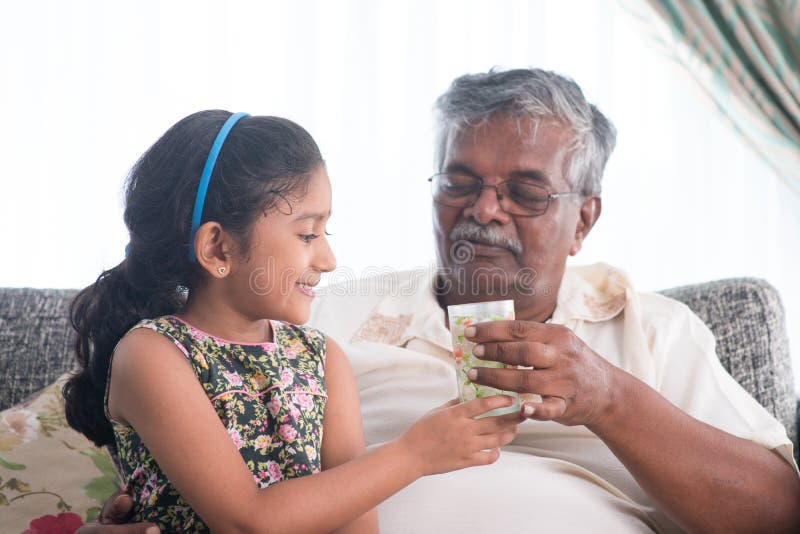 Serve water to elder royalty free stock photo Serve water to elder royalty free stock photo