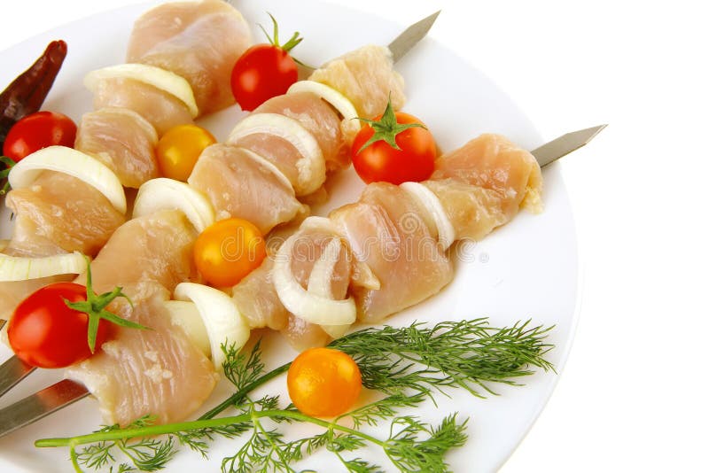 Served chicken shish kebab stock image Image of appetizer 14725389