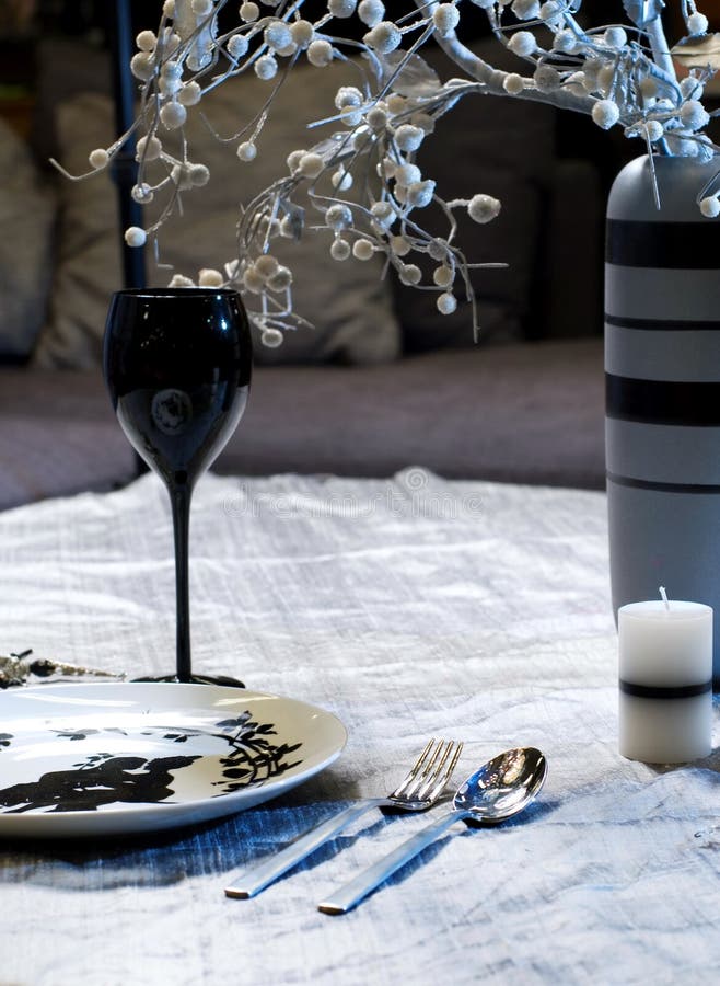 Served table for romantic dinner. China date stock images, royalty-free photos and pictures