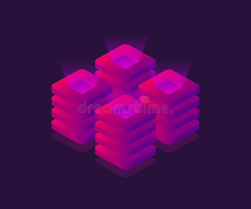 Server, Datenspeicherung, Rechenzentrum isometrische Ikone Abbildung des Vektor 3d vektor abbildung Server, Datenspeicherung, Rechenzentrum isometrische Ikone Abbildung des Vektor 3d vektor abbildung