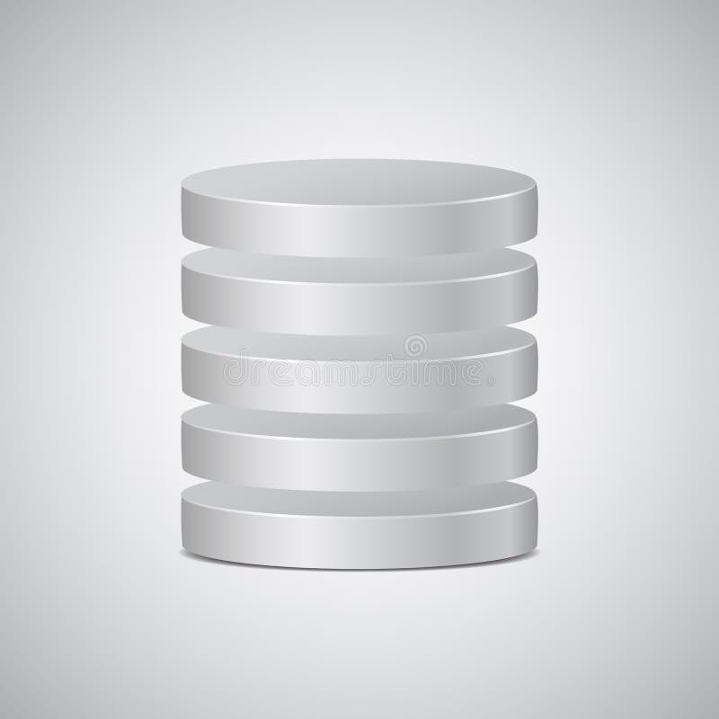 Server de stocare a datelor cu baze de date de dimensiuni mari - Euro ldquo vector vector illustration