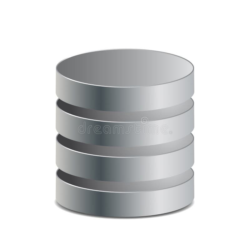 Server de stocare a datelor cu baze de date de dimensiuni mari - Euro ldquo vector stock illustration
