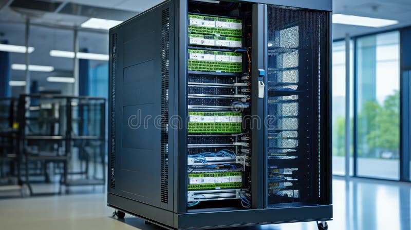 Server för datainformationsteknik stock illustrationer