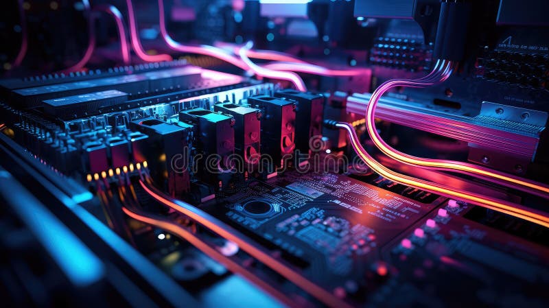 Server för teknikdatacenter stock illustrationer