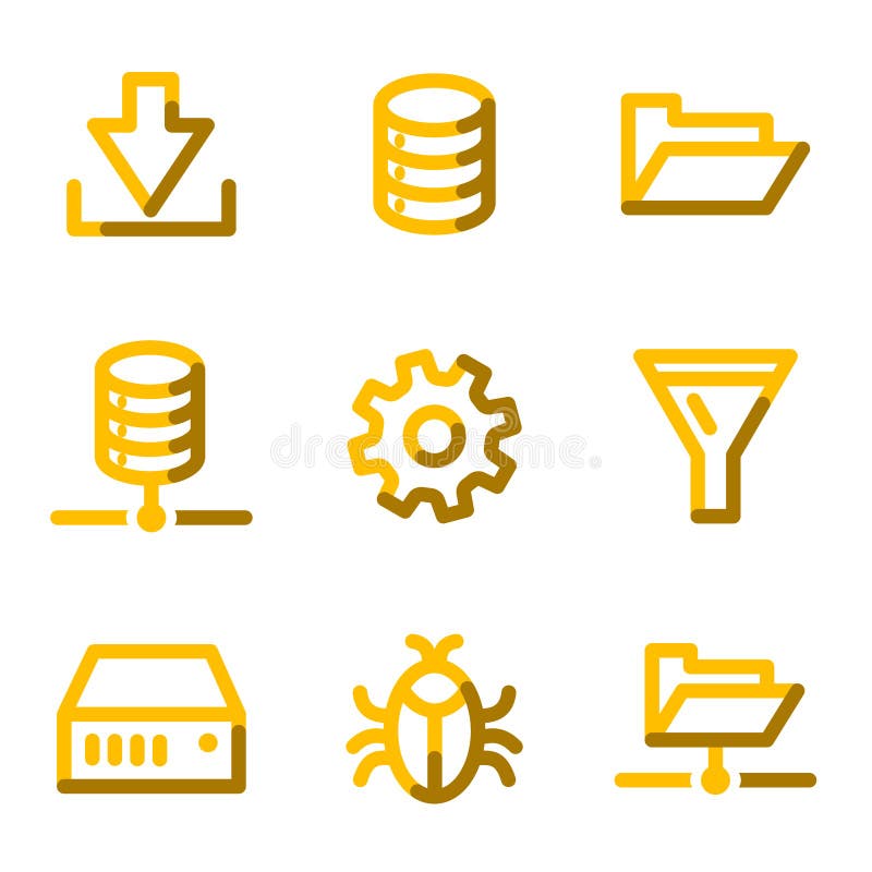 Server icons stock illustration