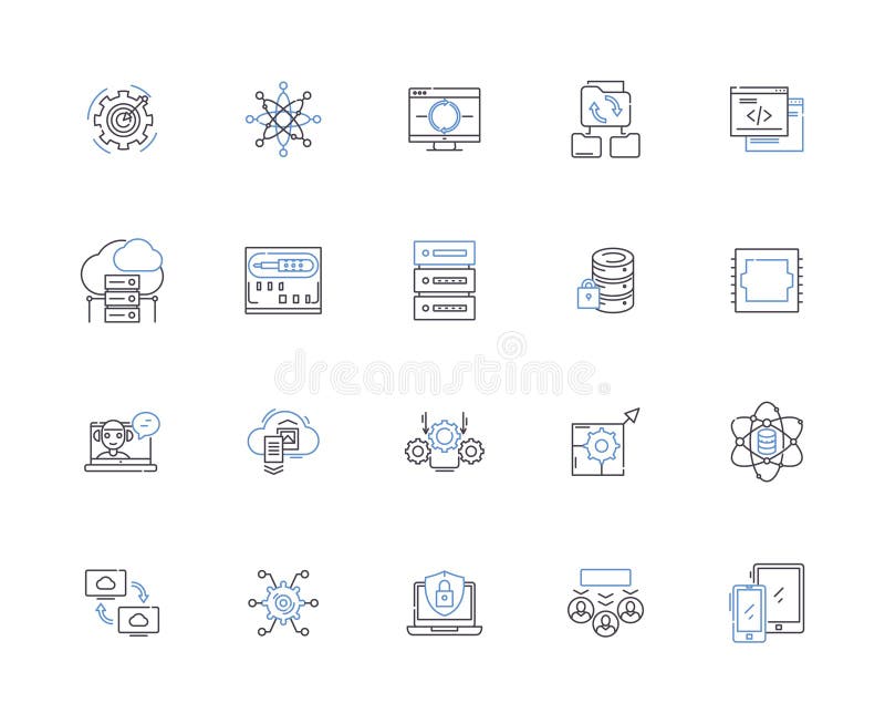 Server Icons Outline Icons Collection. Server, Icons, Network