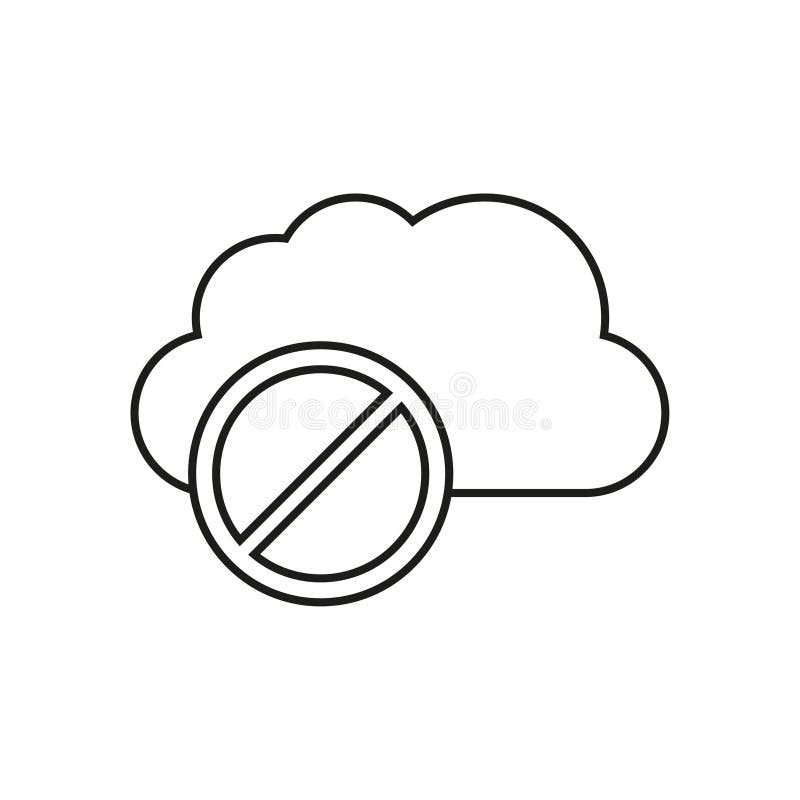 Server negăsit simbol. pictogramă eroare cloud. ilustrare vectorială. eps 10. vector illustration