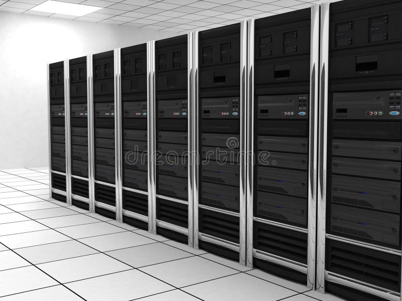Sala de servidores (geral) ilustração stock