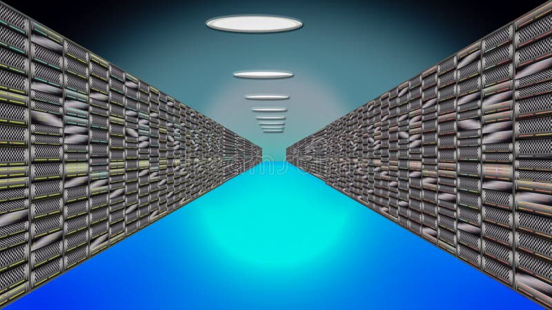 Server room in datacenter. vector illustration Server room in datacenter. vector illustration