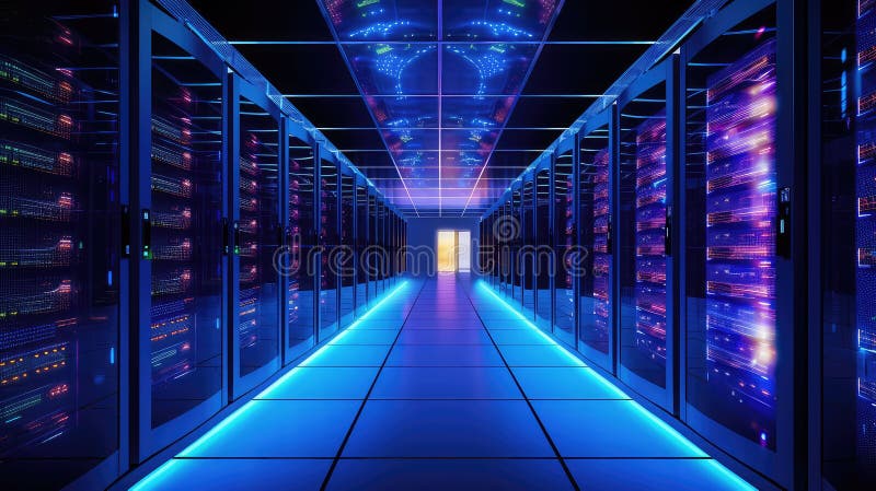 Serverdata på datorn vektor illustrationer