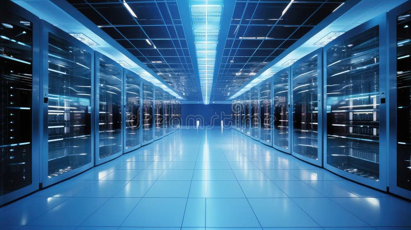 Serverdatacentervit vektor illustrationer