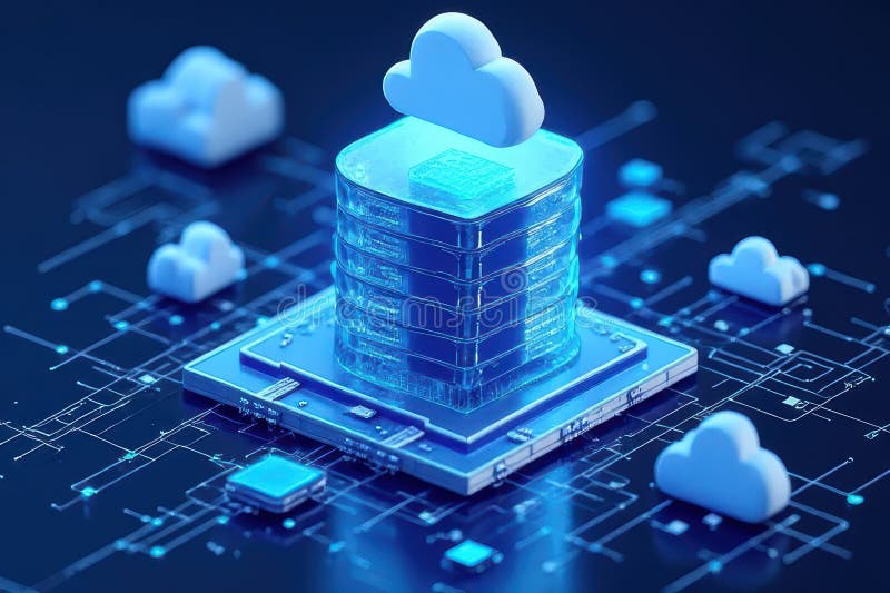 Serverless Database Hosting and Visualization royalty free illustration