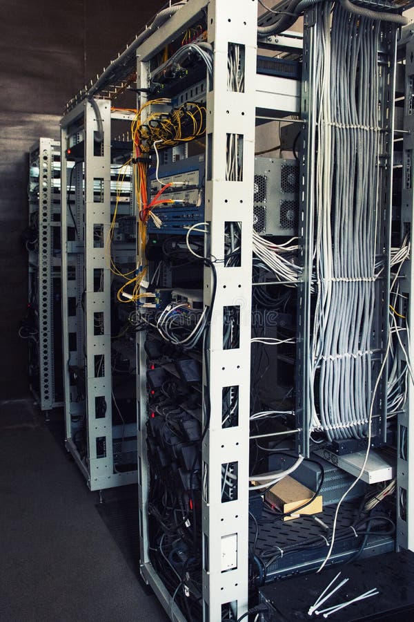 Servers in server room stock photo. Image of cloud, communication