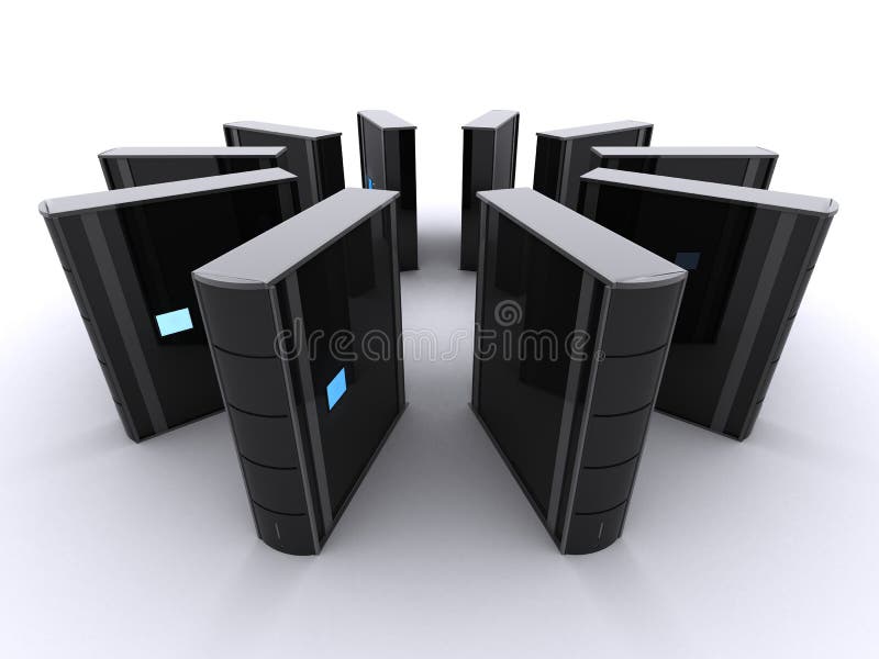 serveurs 3d illustration stock serveurs 3d illustration stock