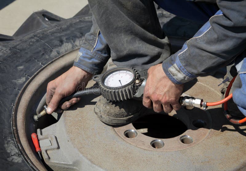 Tractor Tire Air Pressure Stock Photos Free & RoyaltyFree Stock