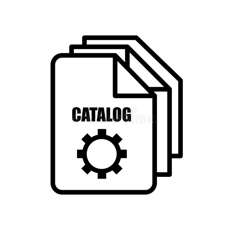 Outline catalogue icon isolated black Royalty Free Vector