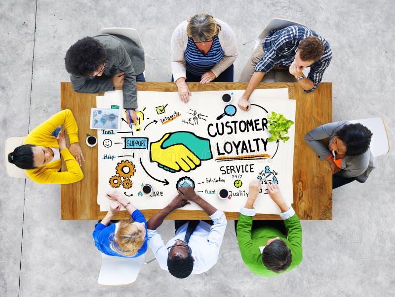 Service de loialitate pentru clienți care oferă asistență pentru concepția de încredere royalty free stock photo
