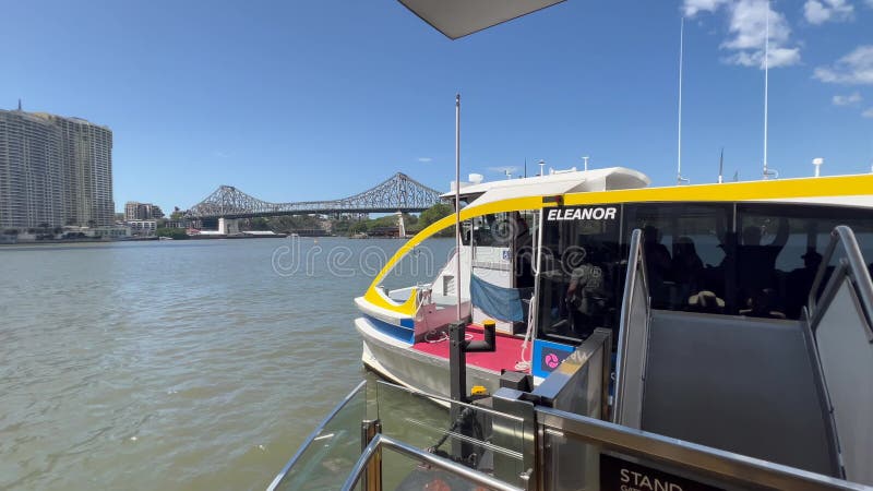 Service de traversier citycat à brisbane river queensland australia banque de vidéos