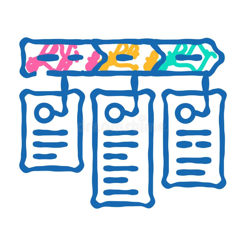 Service delivery business process icon doodle illustration royalty free illustration