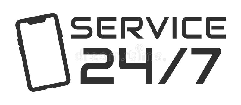 24 7 Service deschis 24 de ore pe zi și 7 zile pe săptămână cerc timbru pictogramă. Buton pentru simbolul siglă asistență în magaz vector illustration