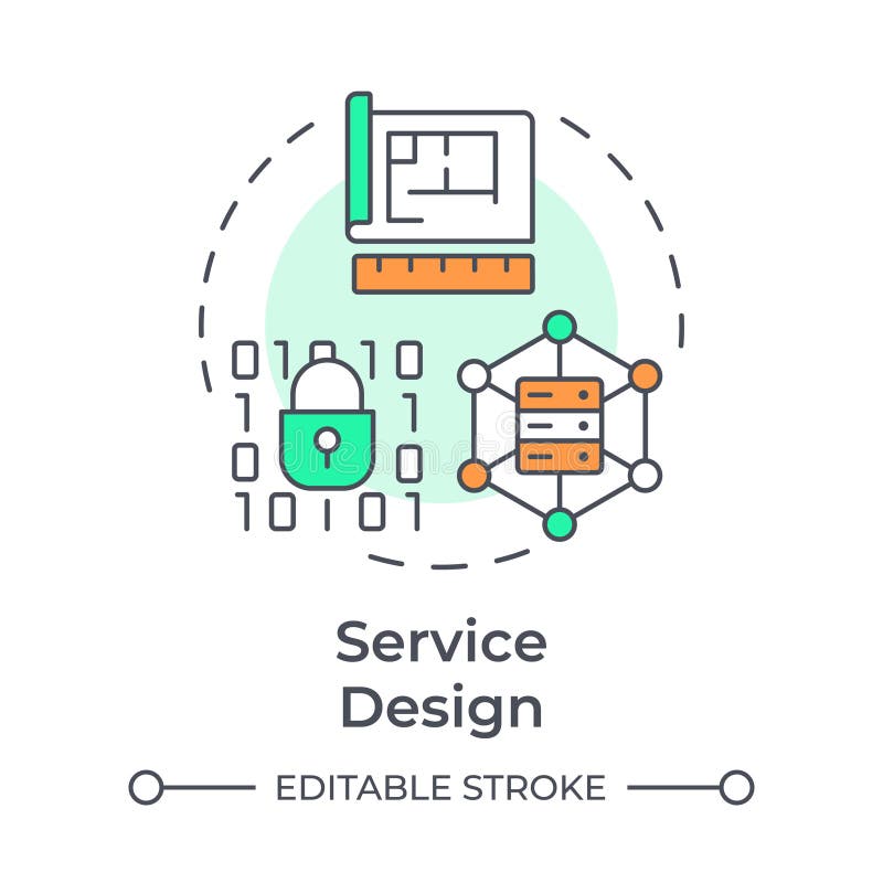 Service design multi color concept icon royalty free illustration