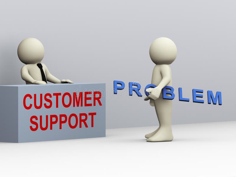3d illustration of person having problem contacting customer support for help and assistant. 3d rendering of human people. 3d illustration of person having problem contacting customer support for help and assistant. 3d rendering of human people.