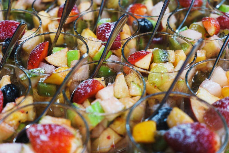 Catering and Snacks on the Table Prepared for Guests and Participants