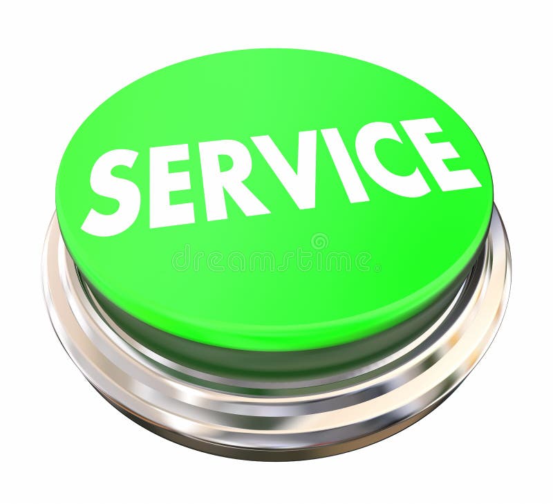 Service Preferred Green Button stock illustration