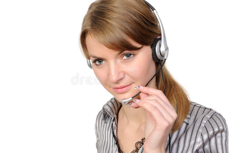 service representative in headset.